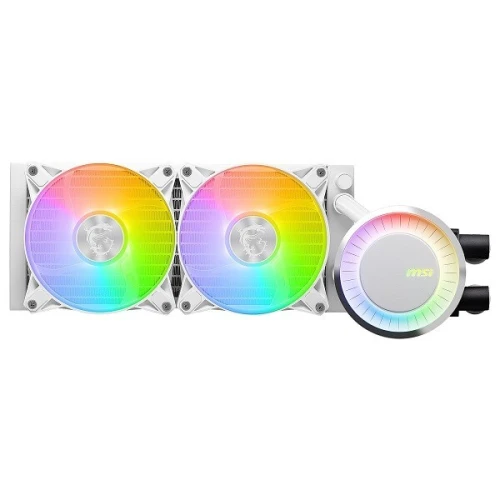 MSI MAG CORELIQUID E240 - WATERCOOLING 240MM - 2 X FANS ARGB - PERFORMANCE - INTEL & AMD - WHITE