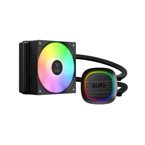 MAGAMDIAS AURA GL120 V2 - WATERCOOLING AIO120 MM - INTEL & AMD - ARGB - 5V 3-PIN - 2600 RPM - BLACK