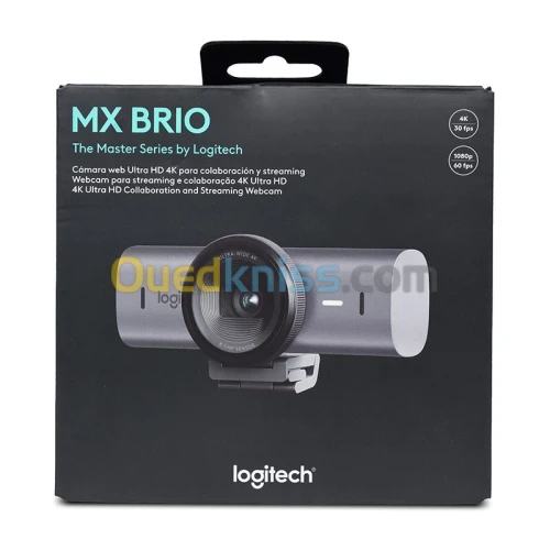 LOGITECH MX BRIO 4K - AUTOFOCUS - HDR - AI ZOOM - DOUBLE MICRO - USB-C - CLIP UNIVERSEL