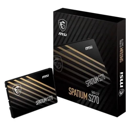 MSI SPATIUM S270 960GB - SSD SATA III 2.5" - 500 MB/s - 3D NAND - 500 TBW - BLACK