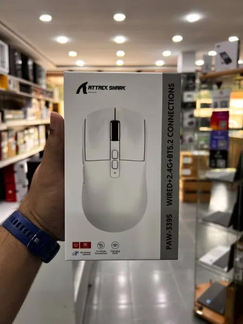 ATTACK SHARK R1 - SOURIS FILAIRE & SANS FIL - BLUETOOTH - 2.4G - 6 BOUTONS -18000 DPI - 1KHZ -BLACK