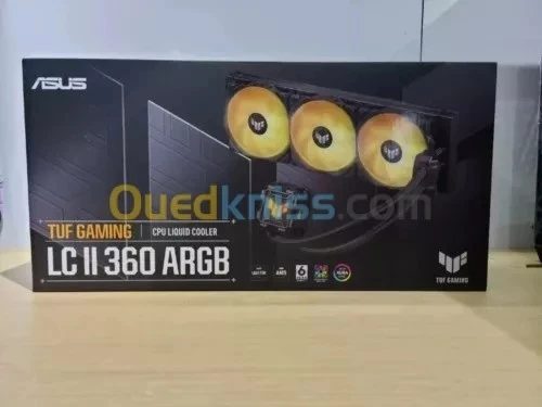 WATERCOOLING ASUS TUF GAMING LC II 360 ARGB - 3 FAN 120 MM - TUBE RENFORCÉ -MULTI SOCKET- AURA SYNC