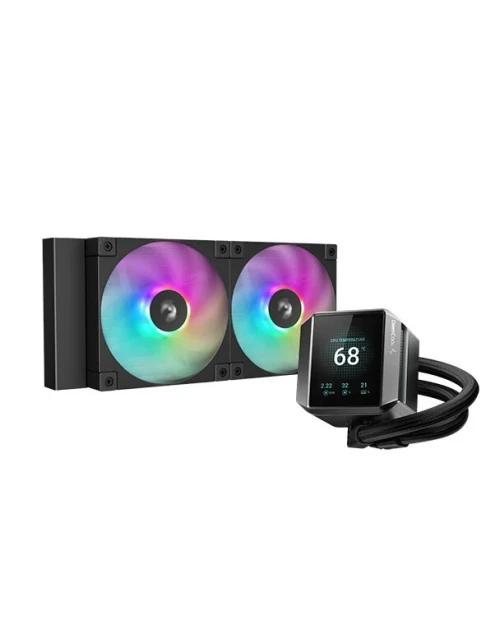 DEEPCOOL MYSTIQUE 240 - WATERCOOLING AIO 240MM - NTEL & AMD - ARGB - ECRAN LCD PERSONNALISÉ -BLACK