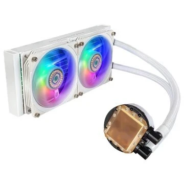 COOLER MASTER MASTERLIQUID PL240 FLUX - WATERCOOLING ARGB WHITE - INTEL ET AMD - 2 FAN LED 120MM