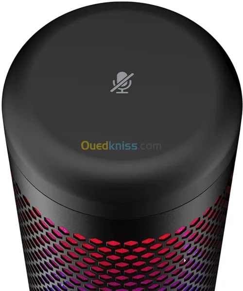 Hyper X QuadCast S Microphone Autonome - Quatre Diagrammes Polaires - Rétroéclairage RGB