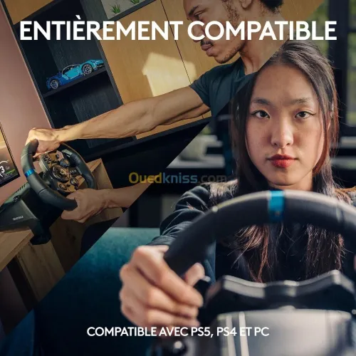 LOGITECH G923 Volant de Course TRUEFORCE et Pédales Pédales Sensibles Double Embrayage PS5 XBOX PC