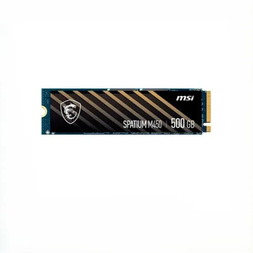 SSD MSI SPATIUM M450 500GO - M.2 NVME GEN4 - 3600 MB/S - TRIM & S.M.A.R.T - BLACK