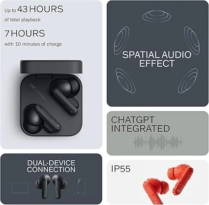 CMF BY NOTHING BUDS PRO 2 WIRELESS EARBUDS - BLUETOOTH 5.3 - CHARGING CASE - NOISE CANCELLING