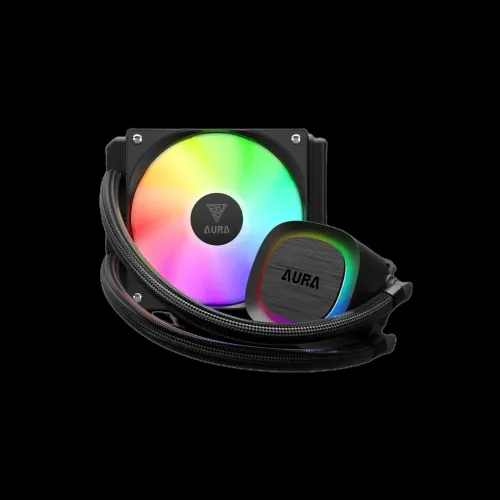 MAGAMDIAS AURA GL120 V2 - WATERCOOLING AIO120 MM - INTEL & AMD - ARGB - 5V 3-PIN - 2600 RPM - BLACK