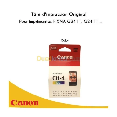 Canon Tête D'impression CH-4 EMB C Ouleur - BH-4 EMB Noir - G1400 - G2411- G3411 - G4400