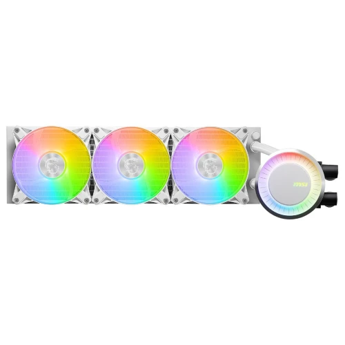 MSI MAG CORELIQUID E360 - WATER COOLING 360MM - 3 X FANS ARGB - PERFORMANCE - INTEL & AMD - WHITE