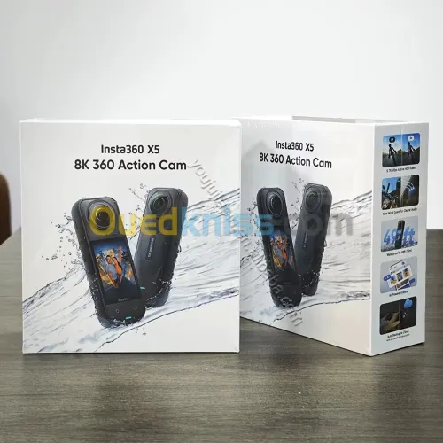 INSTA360 X5 - CAMÉRA D'ACTION - 8K 72MP - STABILISATEUR - WIFI -BLUETOOTH -IPX8 - 2400MAH - BLACK
