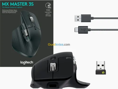 Logitech MX Master 3S - Souris Sans Fil - Droitier - Capteur Optique 8000 Dpi - 7 Boutons