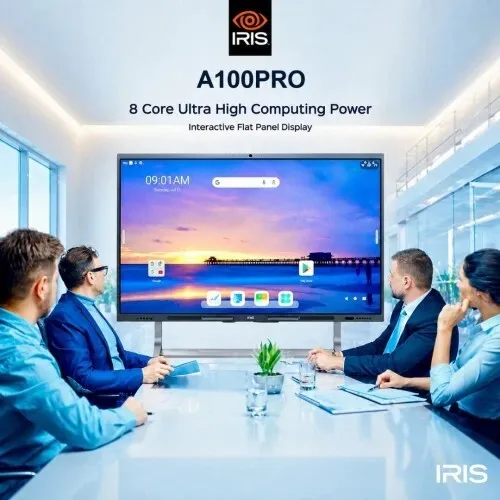 IRIS ÉCRAN INTERACTIF A200 PRO 65" - 4K UHD TACTILE - ANDROID 14 - 8GO RAM - 128GO - WI-FI 6 - BLUETOOTH - USB-C - BLACK