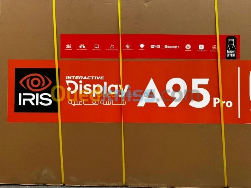 ECRAN INTERACTIF IRIS A95 PRO 75" - MTK9666 - 4G - 32G - 4K 60HZ - TOUCH SCREEN - WIFI 5 - SUPPORT