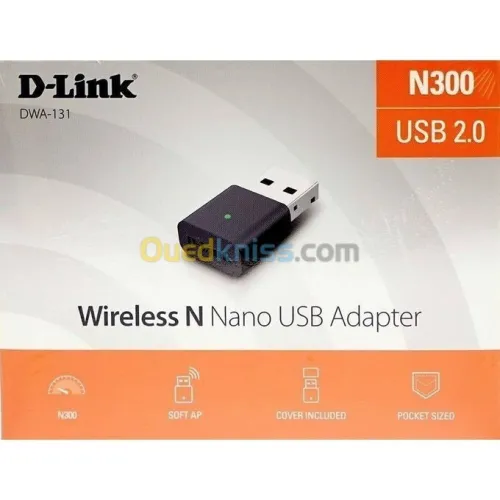 D-LINK DWA-131 ADAPTATEUR WIFI NANO N300 - USB 2.0 - HAUTE PORTABILITÉ - SÉCURITÉ WPA/WPA2 - WPS