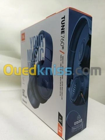 JBL Tune 760 NC Casque Circum-Aural Sans Fil Avec Réduction De Bruit - Bleu
