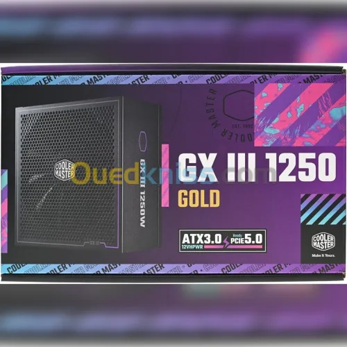 COOLER MASTER GX3 1250W - ALIMENTATION 80 PLUS GOLD - FULL MODULAIRE - ATX 12V 3.0 - PCI-E 5.0 -NOIR