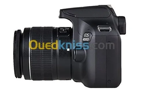 Canon EOS 4000D Reflex Numérique 18 MP - Ecran 2.7" - Vidéo HD - Wi-Fi - Objectif 18-55mm