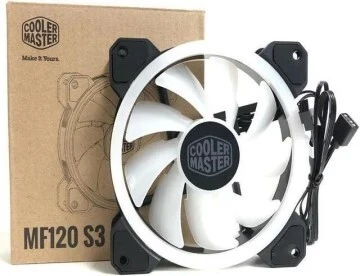 COOLERMASTER MASTERFAN MF120 S3 - VENTILATEURS DE BOÎTIER 120 MM ARGB - 47 CFM - BLACK