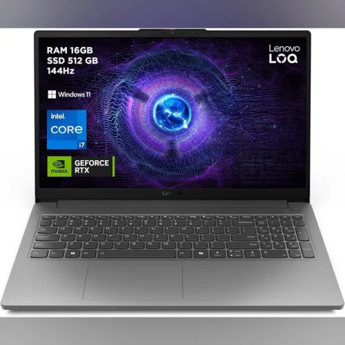 LENOVO LOQ 15IAX9E - INTEL i7-12650HX - 16GO DDR5 - 512GO SSD - 15.6" 144HZ FHD - RTX 4050 6GB - GRIS