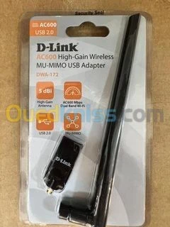 D-LINK DWA-172 ADAPTATEUR USB WIRELESS AC600 DUAL-BAND - WIFI 5 - USB 3.0 - SÉCURITÉ WPA3 - WPS