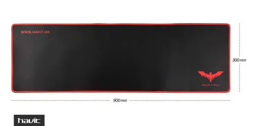 HAVIT MP830 - TAPIS DE SOURIS GAMING - 900 x 300 x 3 MM - SURFACE LISSE - BASE ANTIDÉRAPANTE - DESIGN GAMING - BLACK