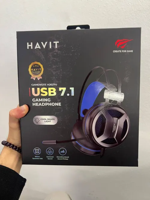 HAVIT H2027U - CASQUE GAMING FILAIRE USB 7.1 - HAUT-PARLEURS 50MM - SON SURROUND - MICROPHONE FLEXIBLE - RGB - BLACK