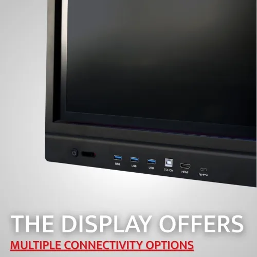 ECRAN INTERACTIF VULPES 75" - 4K ULTRA HD TACTILE - 8GO - 256GO SSD + SUPPORT - SANS OPS - WIN11 - BLACK