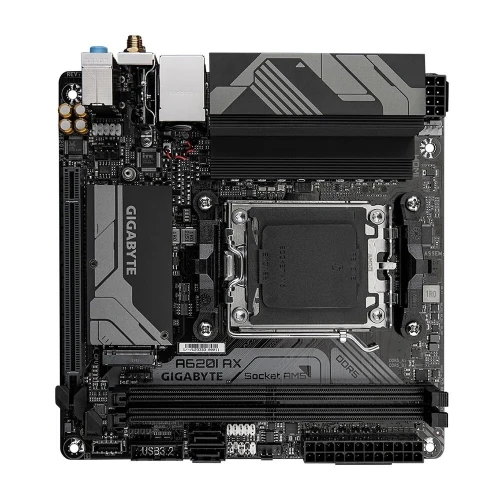 GIGABYTE A620I AX - CARTE MÈRE AMD - SOCKET AM5 - PCIe 4.0 x4 M.2 - DDR5 double canal - Wi-Fi 6E -