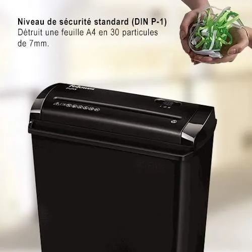 FELLOWES DESTRUCTEUR DE DOCUMENTS P-25S Coupe Droite P1 - 11Litres