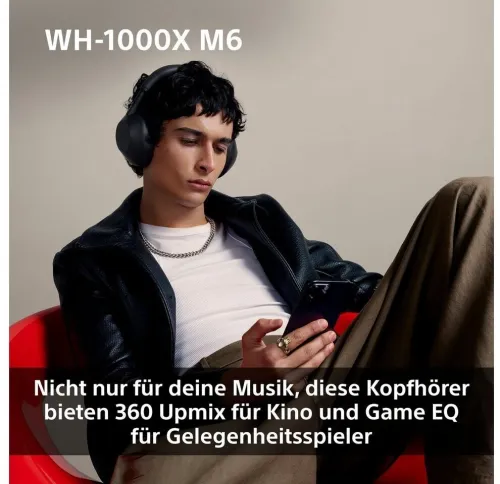 SONY WH-1000XM6 Casque sans-Fil Bluetooth à réduction de Bruit, Son Hi-Res Unique, 30h Autonomie