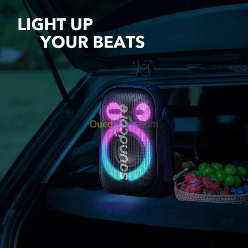 SOUNDCORE BY ANKER RAVE NEO 2 - ENCEINTE PORTABLE - BLEUTOUTH - STÉRÉO 80W -RGB LUMIÈRE -ÉTANCHÉITÉ