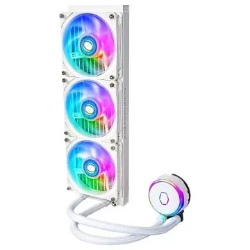 COOLER MASTER MASTERLIQUID PL360 FLUX - WATERCOOLING RGB WHITE - INTEL ET AMD - 3 FAN LED 120mm