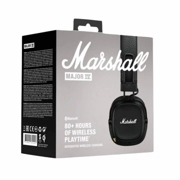 MARSHALL MAJOR IV NOIR - CASQUE SUPRA-AURAL SANS FIL - BLUETOOTH 5.0 - AUTONOMIE 80H - DESIGN PLIABLE - BLACK
