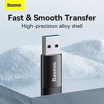 BASEUS CONVERTISSEUR INGENUITY SERIES MINI OTG ADAPTATEUR USB-A 3.1 Mâle Vers Type-C Femelle Noir