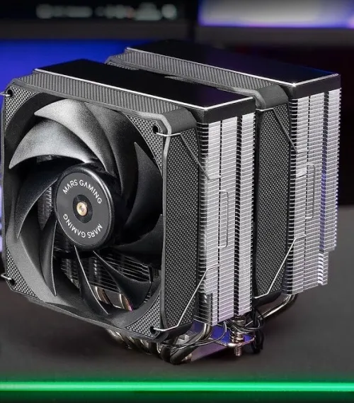 MARS GAMING MCPU-XU6 - REFROIDISSEUR EN 2 VENTILATEURS - 120mm - AMD & INTEL - 350W -2000RPM - BLACK