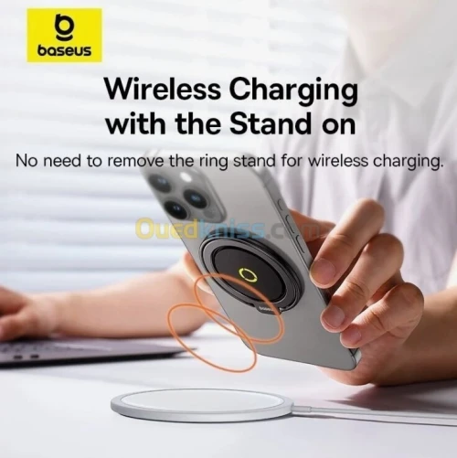 BASEUS MAGPRO SERIES II - MAGNETIC RING PHONE STAND - COSMIC 360 DEGREE - MAGSAFE COMPATIBLE - BLACK
