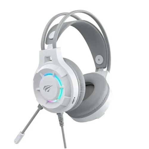 HAVIT GAMENOTE H2049D WHITE - CASQUE GAMING FILAIRE 3.5MM RGB - SON STÉRÉO - MICROPHONE FLEXIBLE - CONFORTABLE - WHITE
