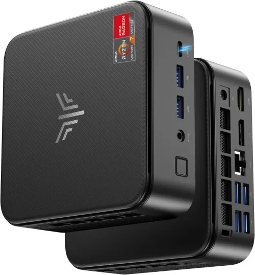 NIPOGI AM21 MINI PC - RYZEN 7 8745HS - 32GO DDR5 - 512GO SSD - 4K QUAD AFFICHAGE - WIFI 6 / BT 5.2 / DUAL LAN