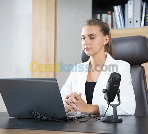 Boya BY-PM500 MICROPHONE À CONDENSATEUR - DOUBLE DIRECTIVITÉ - 24BITS/48 KHZ - USB/USB-C