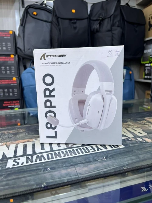 ATTACK SHARK L80 PRO CASQUE GAMING SANS FIL TRIMODE NOIR - BLANC