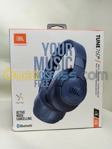 JBL Tune 760 NC Casque Circum-Aural Sans Fil Avec Réduction De Bruit - Bleu