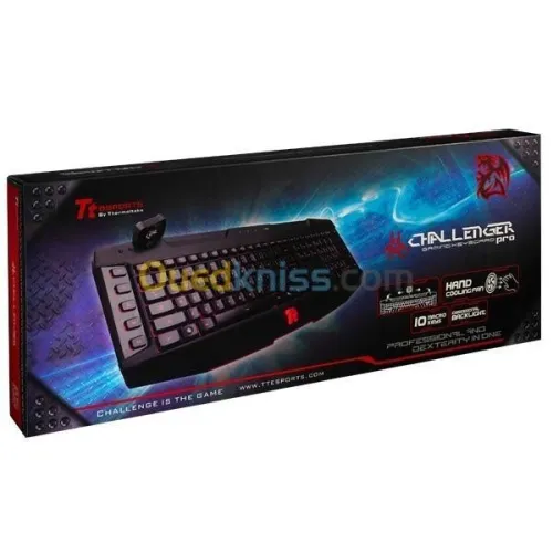Tt ESPORTS By Thermaltake Challenger Pro Clavier USB Rétroéclairage Rouge
