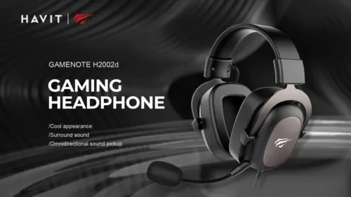HAVIT GAMENOTE H2002D - CASQUE GAMING FILAIRE 3.5MM - SON STÉRÉO - MICROPHONE FLEXIBLE - RGB - CONFORTABLE - BLACK