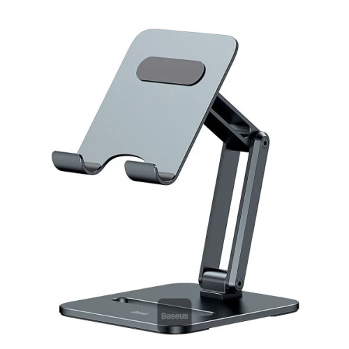 BASEUS DESKTOP BIAXIAL FOLDABLE METAL STAND - POUR TABLETTE - ALLIAGE ALUMINIUM - GRIS SIDÉRAL