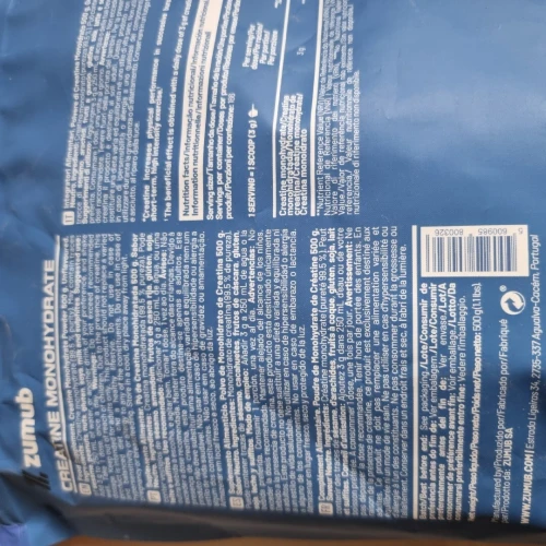 Creatine monohydrate 100% 500g et peptides