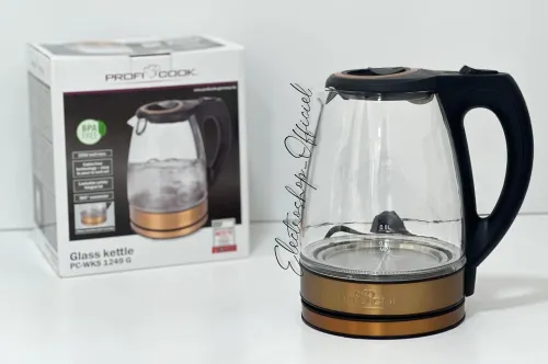 Bouilloire Electrique PROFICOOK En Verre 1,7L 2200W  
