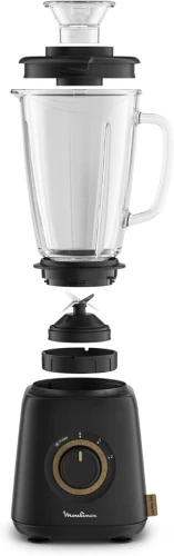 Blender Moulinex Eco-conçu, 1,75 L, 4 lames, 800 W Fabriqué en France, Eco Respect, Noir LM46EN10