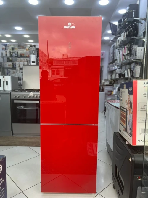 REFRIGERATEUR RAYLAN 410 LITRES COMBINE ROUGE / NOIR